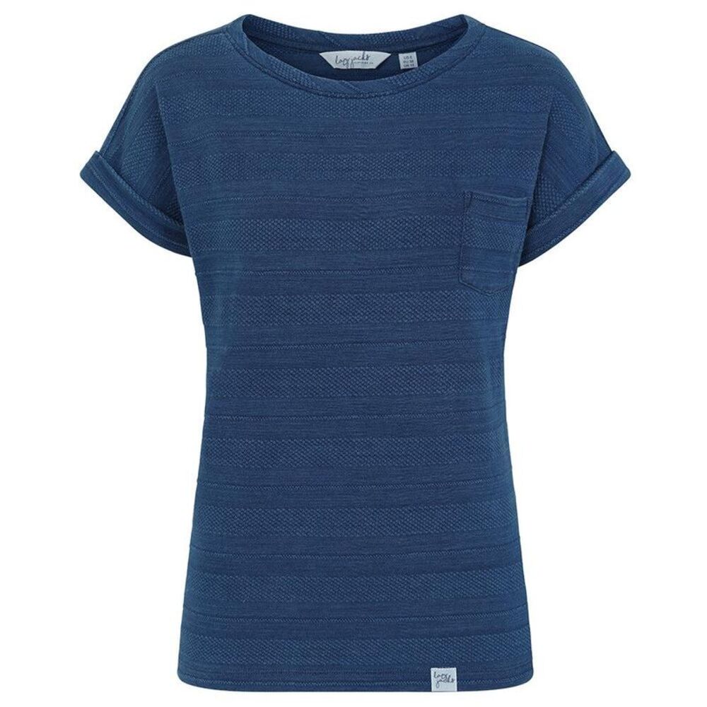 Lazy Jacks Womens/Ladies Textured T-Shirt / Indigo